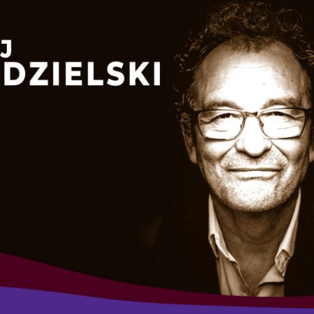 Plakat zapraszający w niedzielę 19 kwietnia 2026 r. do Olsztyna na koncert Andrzeja Poniedzielskiego - "Piosenki wesołe, smutne i ładne. Chyba..." Filharmonia Olsztyn 2026.