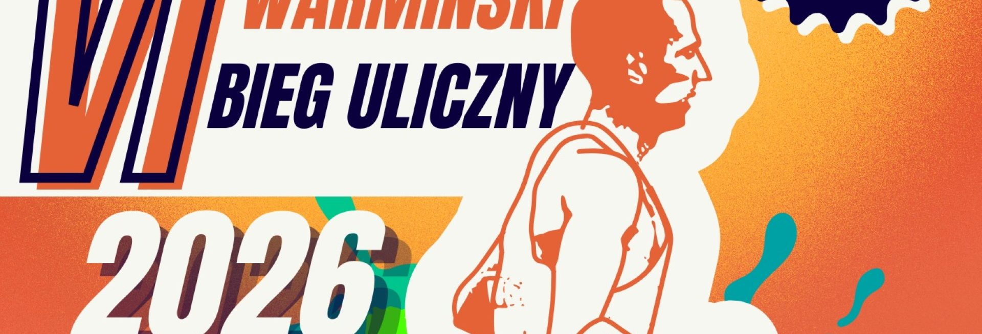 Plakat zapraszający w sobotę 11 lipca 2026 r. do Reszla na 6. edycję Warmińskiego Biegu Ulicznego Reszel 2026.