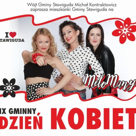 Plakat zapraszający w piątek 6 marca 2026 r. do Stawigudy na koncert gminny z okazji Dnia Kobiet Stawiguda 2026.
