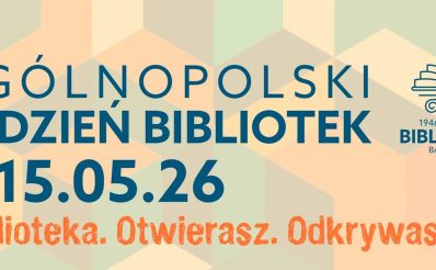 Plakat zapraszający w dniach 8-15 maja 2026 r. do Barczewa na Ogólnopolski Tydzień Bibliotek Barczewo 2026. 