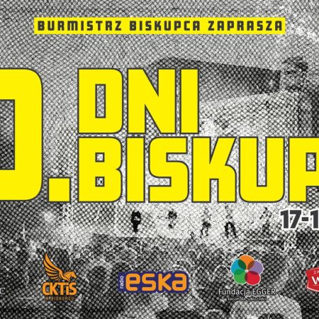 Plakat zapraszający w dniach 17-19 lipca 2026 r. do Biskupca na coroczną imprezę Dni Biskupca 2026. 