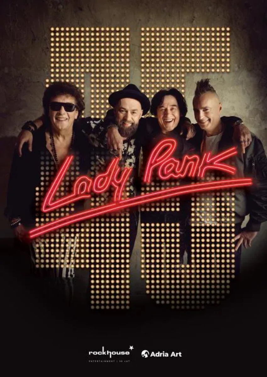 Plakat zapraszający na koncert zespołu Lady Pank - 45 lat 2026.