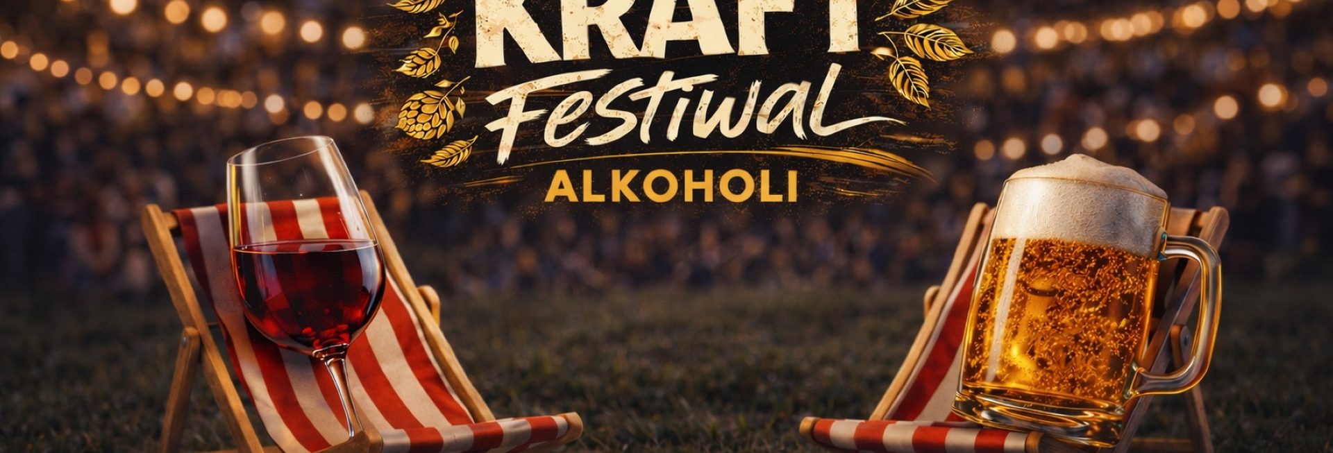 Plakat zapraszający w dniach 10-12 kwiecień 2026 r. do Olsztyna na CRAFT FESTIwAL Hala Urania Olsztyn 2026.