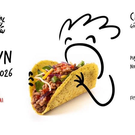 Plakat zapraszający w dniach 1-3 maja 2026 r. do Olsztyna na Pyszną Majówkę z Food Truckami w Olsztynie 2026. 