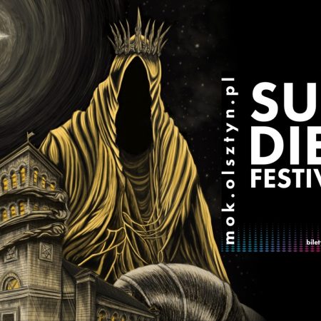 Plakat zapraszający w sobotę 22 sierpnia 2026 r. do Olsztyna na Sun Dies Festival Olsztyn 2026.