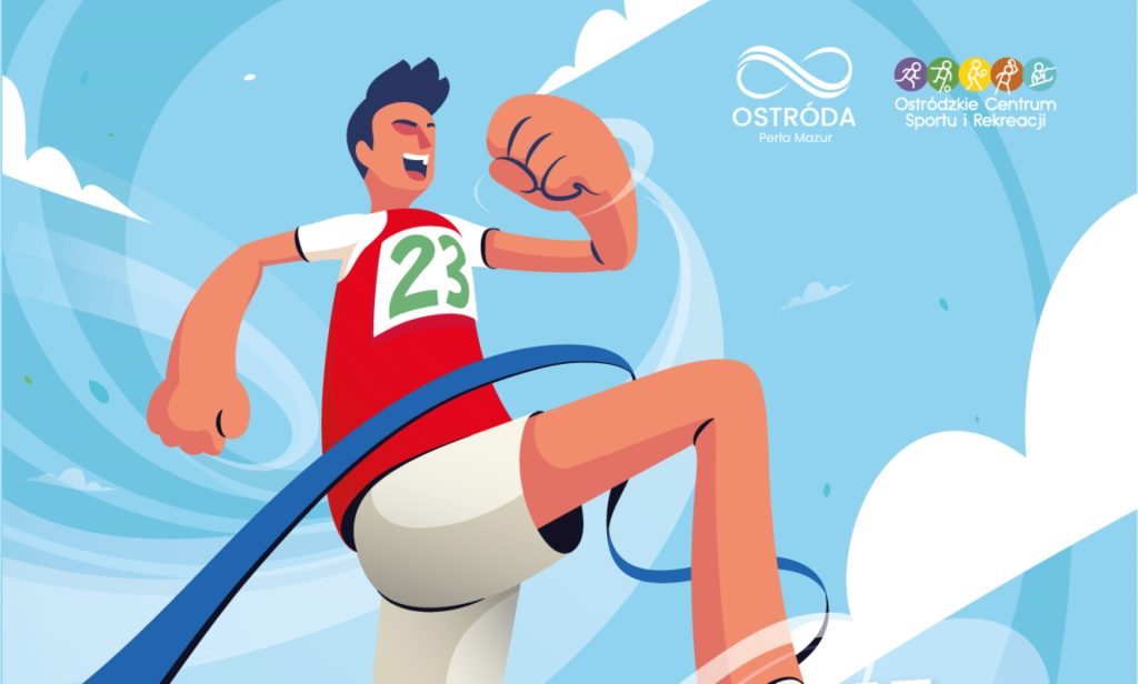Plakat zapraszający w sobotę 9 maja 2026 r. do Ostródy na 36. edycję Ostródzkich Biegów Ulicznych Ostróda 2026.
