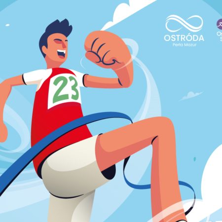 Plakat zapraszający w sobotę 9 maja 2026 r. do Ostródy na 36. edycję Ostródzkich Biegów Ulicznych Ostróda 2026.