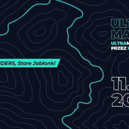 Plakat zapraszający w sobotę 11 lipca 2026 r. do Starych Jabłonek na zawody ULTRA MAZURY 2026 - Ultramaraton przez Warmię i Mazury Stare Jabłonki 2026.