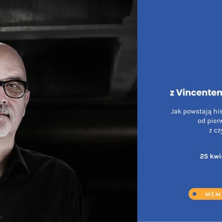 Plakat zapraszający w sobotę 25 kwietnia 2026 r. do Sztynortu na spotkanie z Vincentem V. Severskim, autorem książek Memuak Sztynort 2026. 