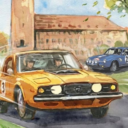 Plakat zapraszający w dniach 23-26 kwietnia 2026 r. do miejscowości Warchały na Rajd Sonetta Mazury 2026.  