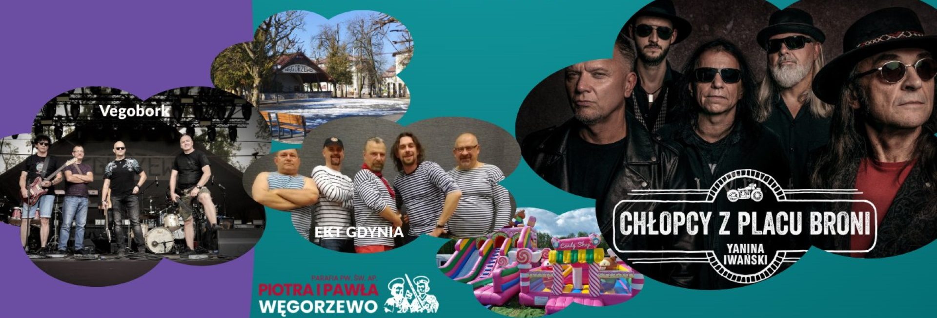 Plakat zapraszający w dniach 1-3 maja 2026 r. do Węgorzewa na Majówkę w Węgorzewie 2026. 