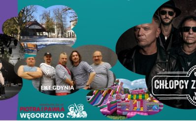 Plakat zapraszający w dniach 1-3 maja 2026 r. do Węgorzewa na Majówkę w Węgorzewie 2026. 