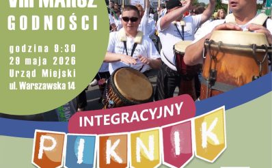 Plakat zapraszający w piątek 29 maja 2026 r. na Dobrego Miasta na Integracyjny Piknik Dobre Miasto 2026. 