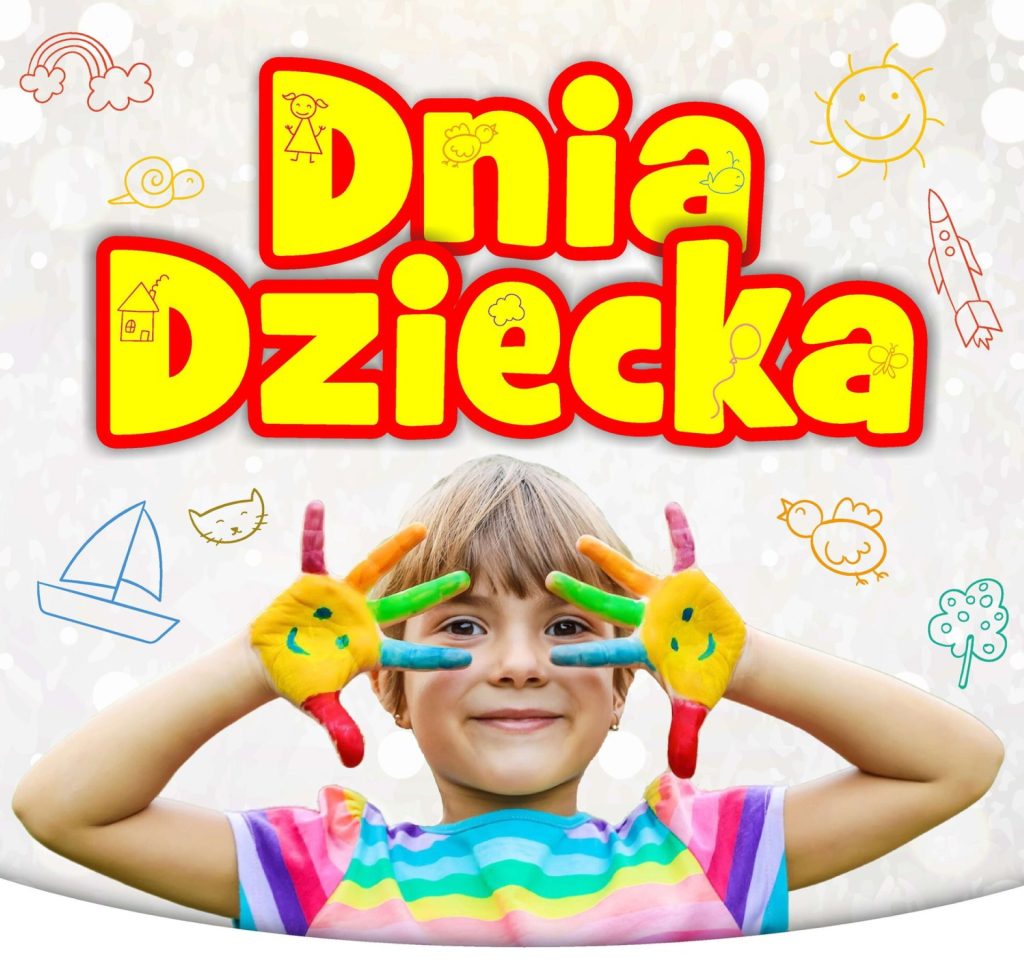 Plakat zapraszający w sobotę 30 maja 2026 r. do Działdowa na Dzień Dziecka Działdowo 2026. 