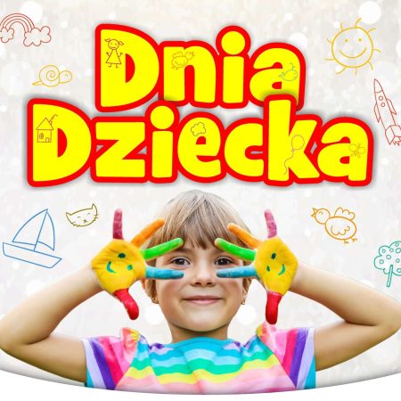 Plakat zapraszający w sobotę 30 maja 2026 r. do Działdowa na Dzień Dziecka Działdowo 2026. 