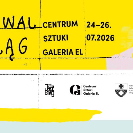 Plakat zapraszający w dniach 24-26 lipca do Elbląga na 12. edycję Festiwalu Jazzbląg Elbląg 2026.