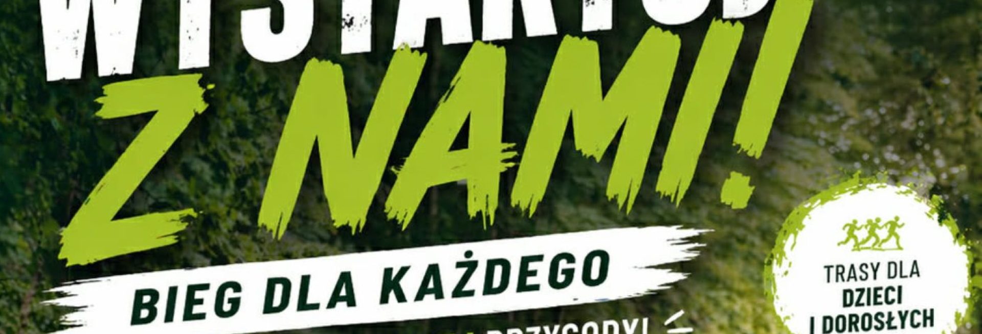 Plakat zapraszający w sobotę 9 maja 2026 r. do miejscowości Piecki Biegowe Grand Prix Mazur 2026 Biegaj Bliżej Natury #1 - Bieg Śladami Dzika Piecki 2026. 