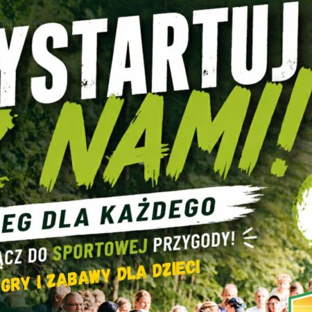 Plakat zapraszający w sobotę 9 maja 2026 r. do miejscowości Piecki Biegowe Grand Prix Mazur 2026 Biegaj Bliżej Natury #1 - Bieg Śladami Dzika Piecki 2026. 