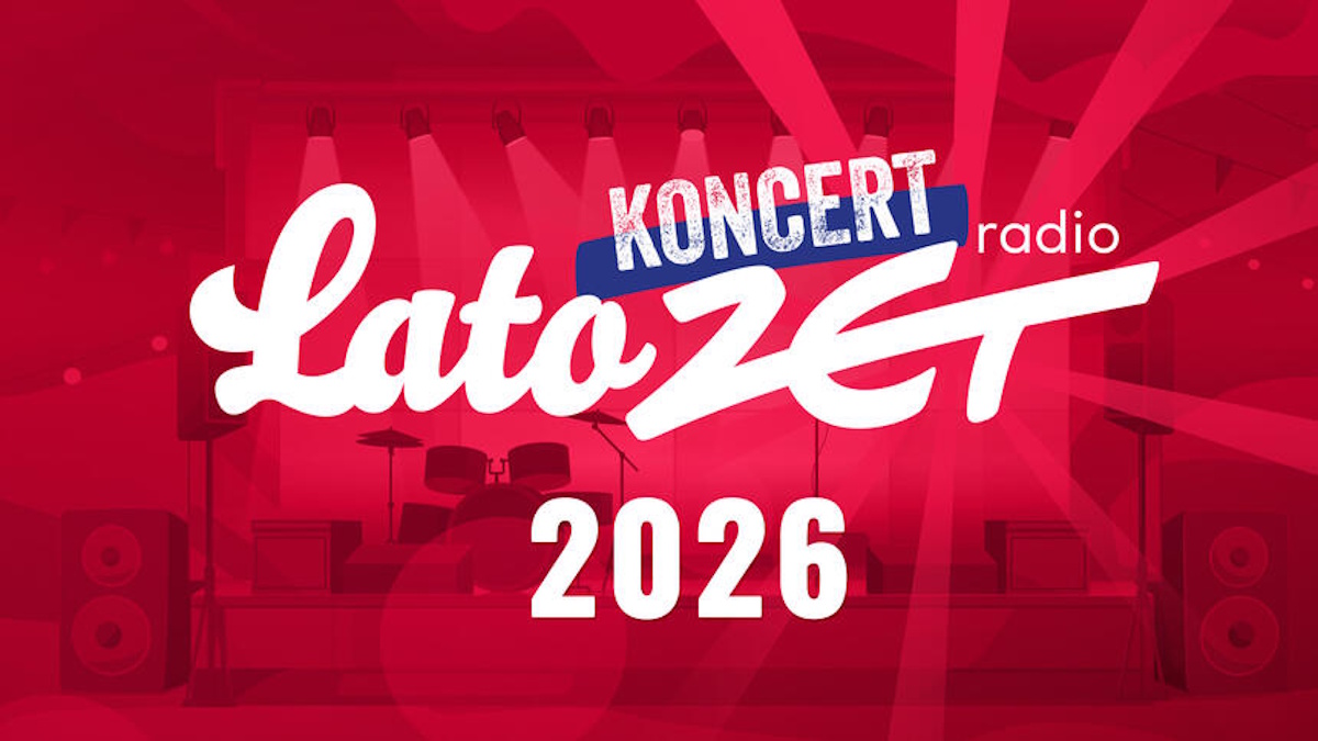 Plakat zapraszający w sobotę 22 sierpnia 2026 r. do Ełku na koncert na plaży - Lato z Radiem ZET Ełk 2026