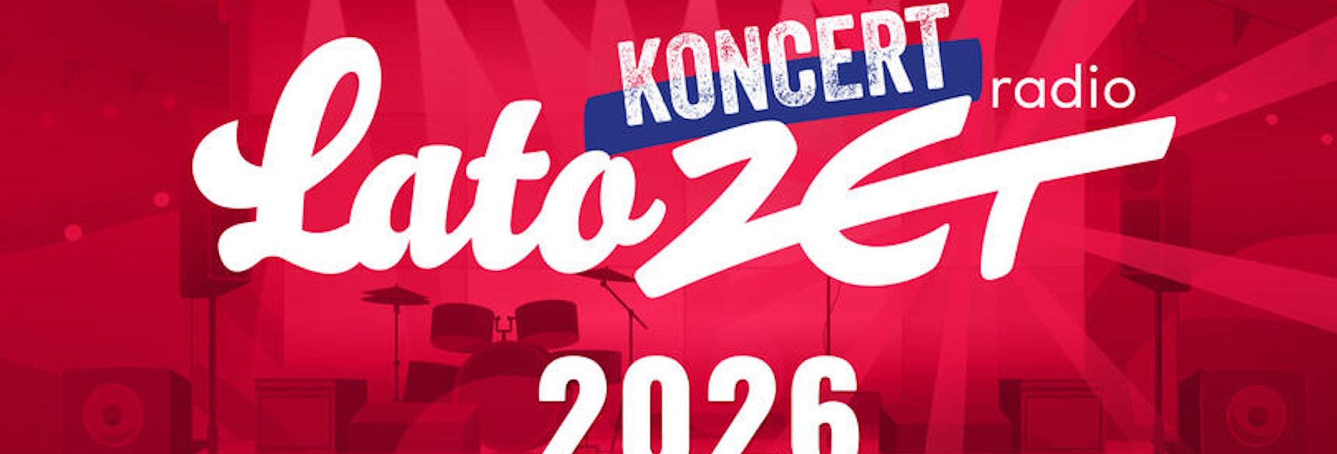Plakat zapraszający w sobotę 22 sierpnia 2026 r. do Ełku na koncert na plaży - Lato z Radiem ZET Ełk 2026