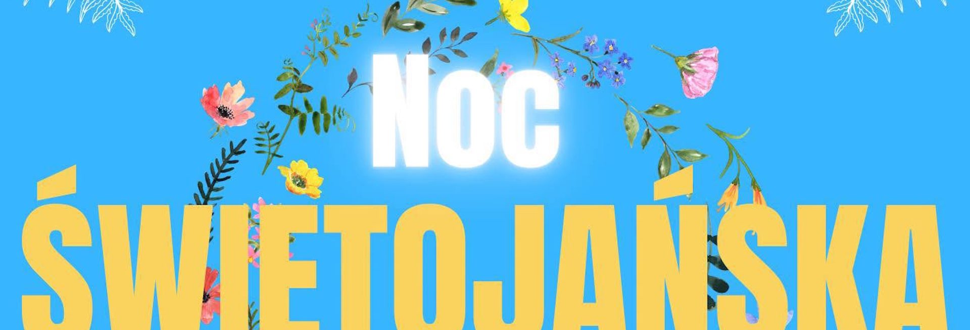 Plakat zapraszający w sobotę 20 czerwca 2026 r. na Noc Świętojańską - Jezioro Limajno Dobre Miasto 2026. 