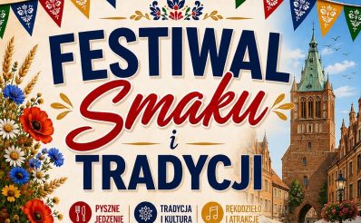 Plakat zapraszający w dniach 19-21 czerwca 2026 r. do Lidzbarka Warmińskiego na Festiwal Smaku i Tradycji Lidzbark Warmiński 2026. 