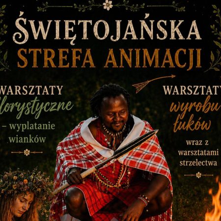 Plakat zapraszający w piątek 26 czerwca 2026 r. do Pasymia na Świętojańską Strefę Animacji Pasym 2026. 