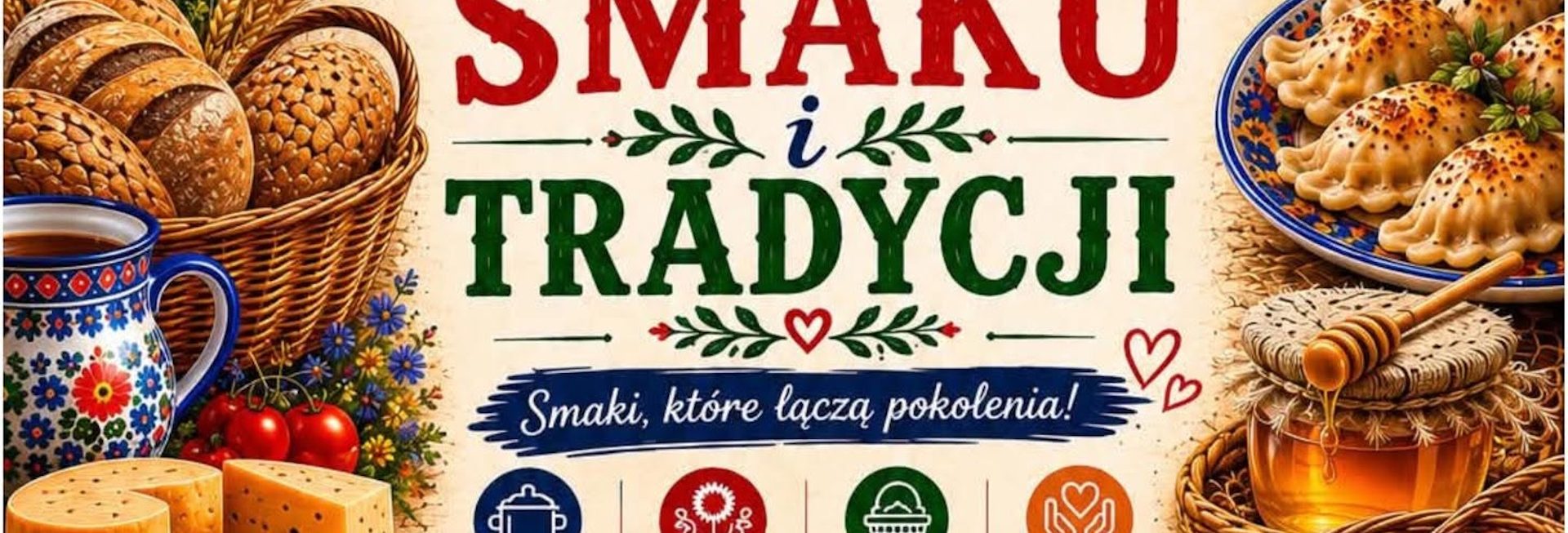 Plakat zapraszający w dniach 26-28 czerwca 2026 r. do Szczytna na Festiwal Smaku i Tradycji Szczytno 2026.  
