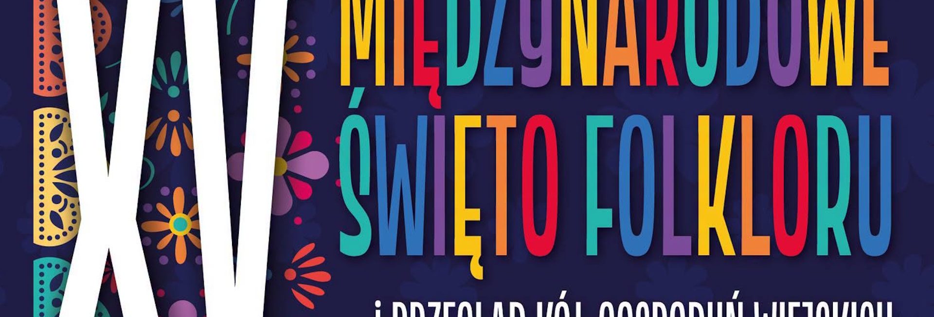 Plakat zapraszający w piątek 17 lipca 2026 r. do Biskupca na Międzynarodowe Święto Folkloru i Przeglądu Kół Gospodyń Wiejskich Biskupiec 2026.  
