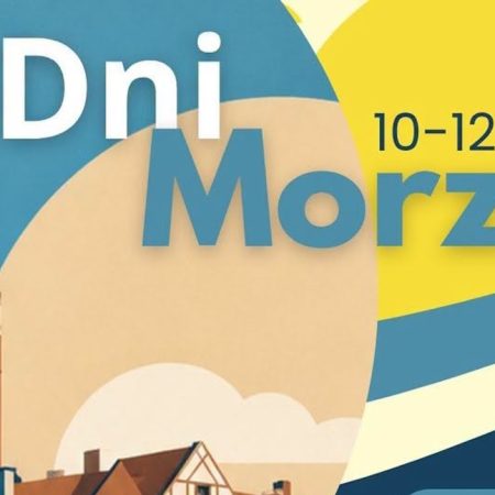 Plakat zapraszający w dniach 10-12 lipca 2026 r. do Elbląga na Dni Morza Elbląg 2026. 