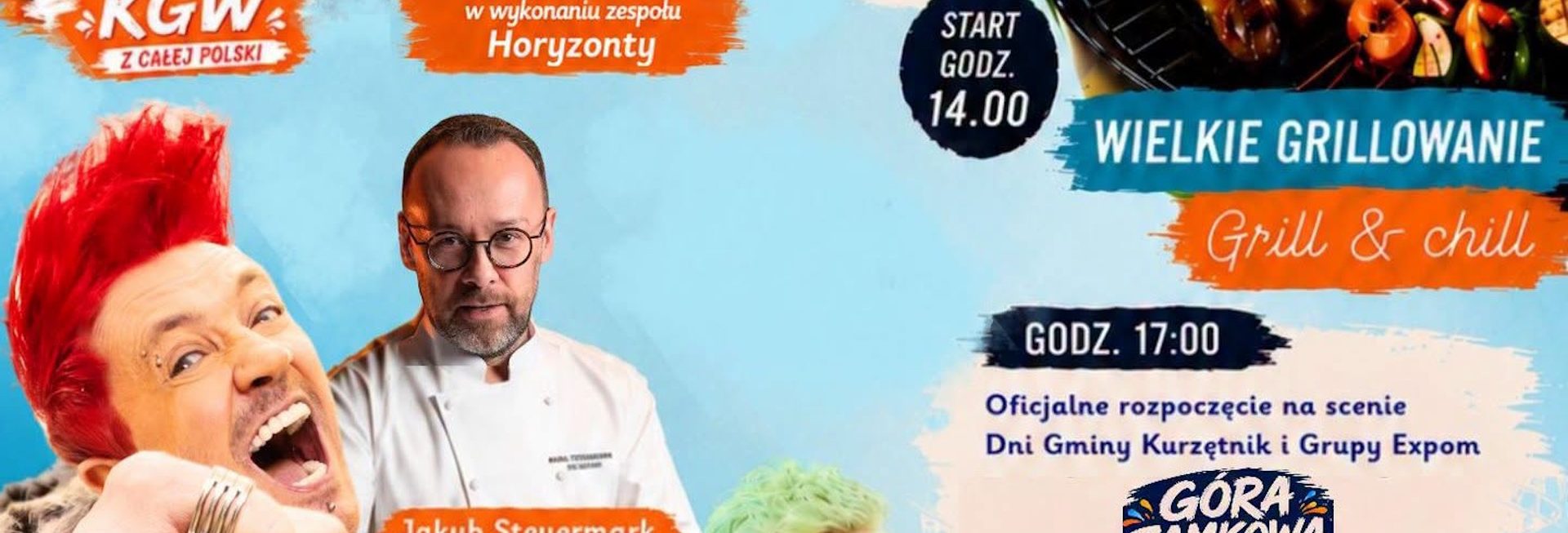 Plakat zapraszający w sobotę 25 lipca 2026 r. do miejscowości Kurzętnik na Dni Gminy Kurzętnik 2026. 