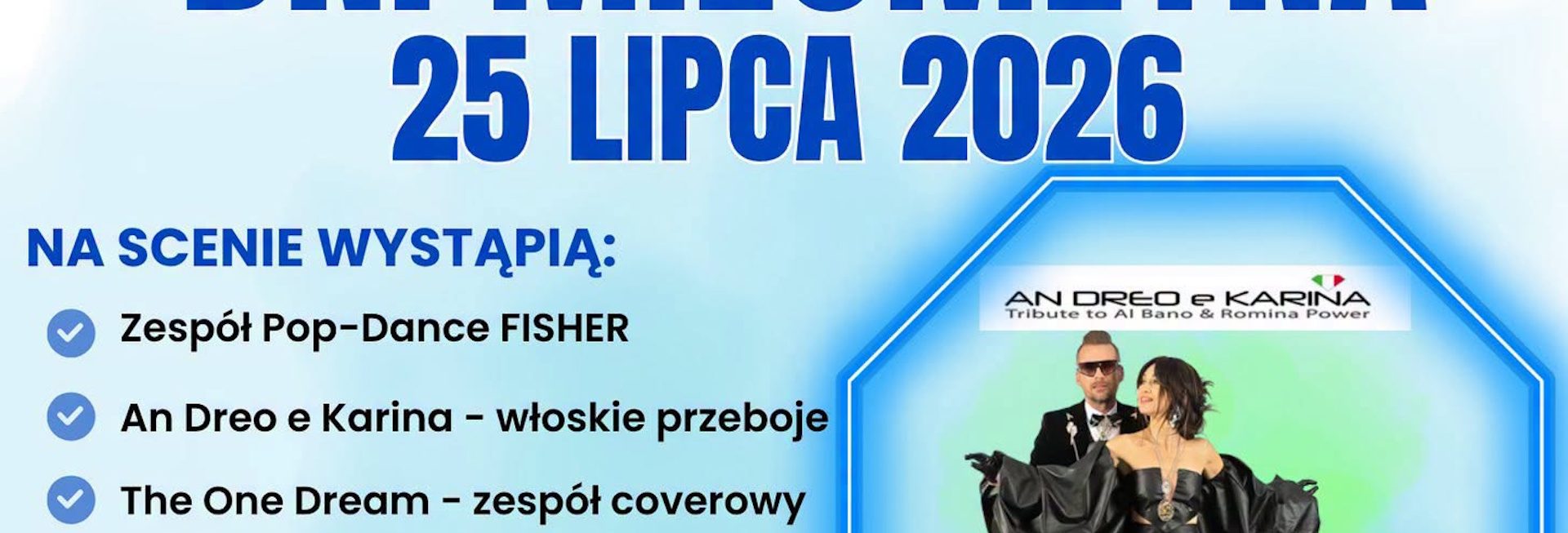 Plakat zapraszający w sobotę 25 lipca 2026 r. do Miłomłyna na Dni Miłomłyna 2026.