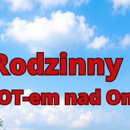 Plakat zapraszający do miejscowości Wikno w gminie Nidzica na rodzinny “Festyn z LOT-em nad Omulewem” Plaża Wikno. 