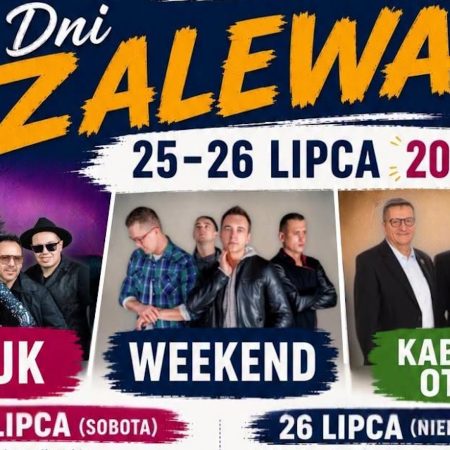 Plakat zapraszający w dniach 25-26 lipca 2026 r. do Zalewa na Dni Zalewa 2026.