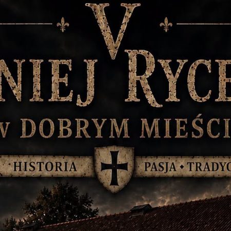 Plakat zapraszający w sobotę 8 sierpnia 2026 r. na Turniej Rycerski Dobre Miasto 2026.