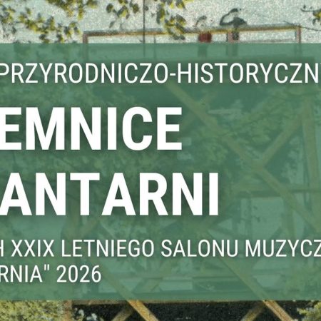 Plakat zapraszający w sobotę 8 sierpnia 2026 r. do Elbląga na spacer przyrodniczo-historyczny pt. „Tajemnice Bażantarni” Elbląg 2026.