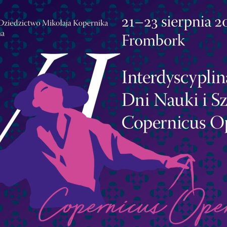 Plakat zapraszający w dniach 21-23 sierpnia 2026 r. do Fromborka na Interdyscyplinarne Dni Nauki i Sztuki Frombork 2026.