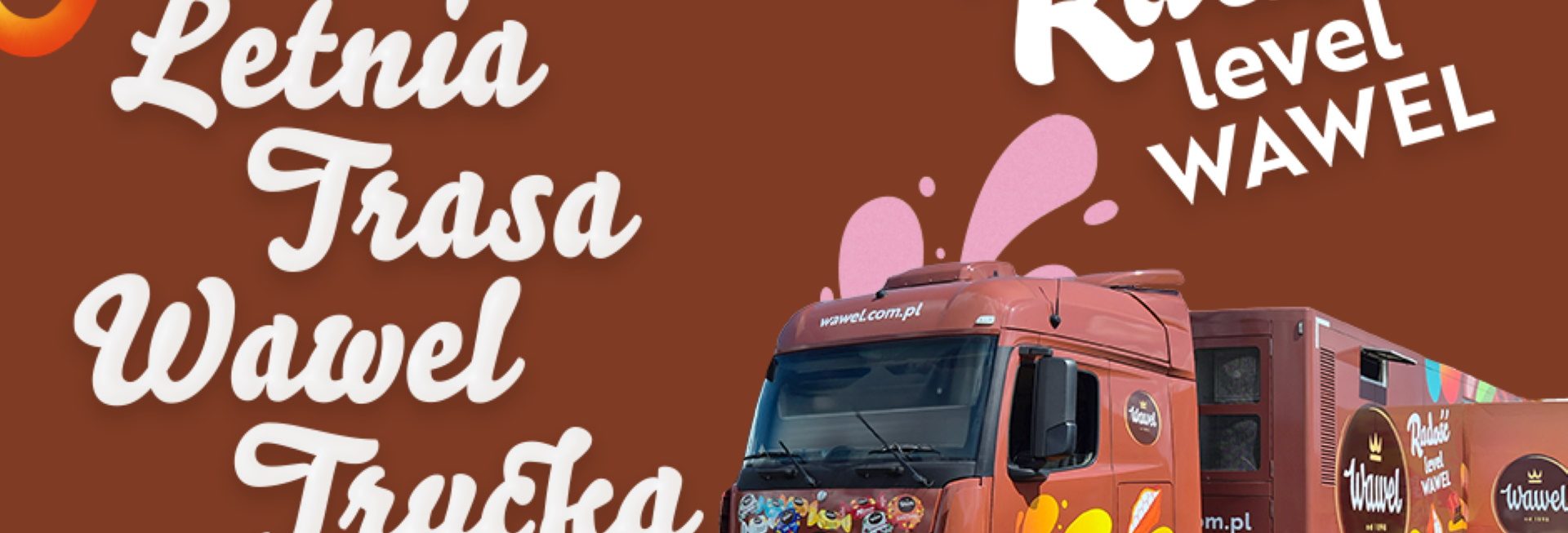Plakat zapraszający do odwiedzenia interaktywnej ciężarówki Wawel Truck. 