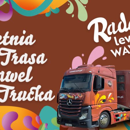 Plakat zapraszający do odwiedzenia interaktywnej ciężarówki Wawel Truck.