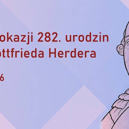 Plakat zapraszający we wtorek 25 sierpnia 2026 r. do Morąga na Jubileusz z okazji 282. urodzin Johanna Gottfrieda Herdera Muzeum Prus Górnych w Morągu 2026.