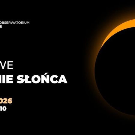 Plakat zapraszający w środę 12 sierpnia 2026 r. do Olsztyna na Częściowe Zaćmienie Słońca Planetarium Olsztyn 2026.