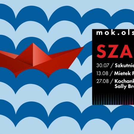 Plakat zapraszający w czwartek 27 sierpnia 2026 r. do Olsztyna na Szanty w MOK Olsztyn 2026.   