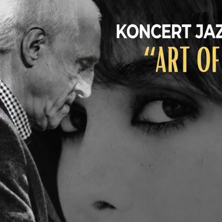 Plakat zapraszający w niedzielę 30 sierpnia 2026 r. do Olsztynka na koncert Jazzowe zakończenie lata w Olsztynku 2026.