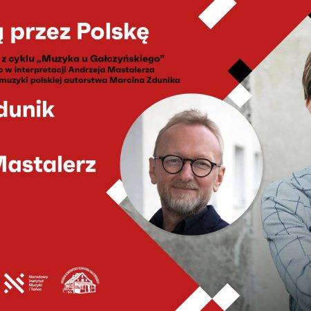 Plakat zapraszający w niedzielę 16 sierpnia do miejscowości Pranie w gminie Ruciane-Nida na 43. edycję koncertów „Muzyka u Gałczyńskiego” Koncert Z Klasyką przez Polskę Leśniczówka Pranie 2026.