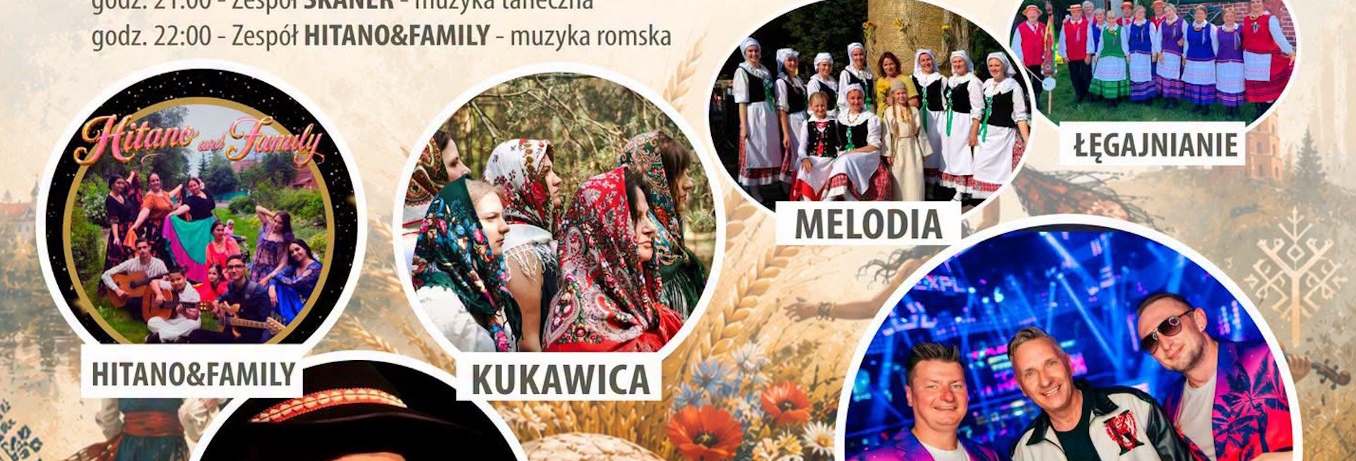 Plakat zapraszający w sobotę 12 września 2026 r. do Barczewa na Dożynki Gminne i Festiwal Wielu Kultur Barczewo 2026. 