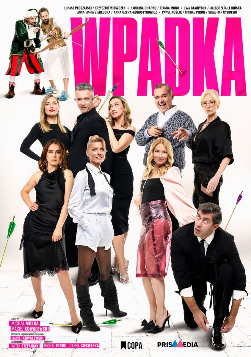 Plakat zapraszający w piątek 20 listopada 2026 r. do Braniewa na spektakl teatralny "Wpadka" Braniewo 2026. 