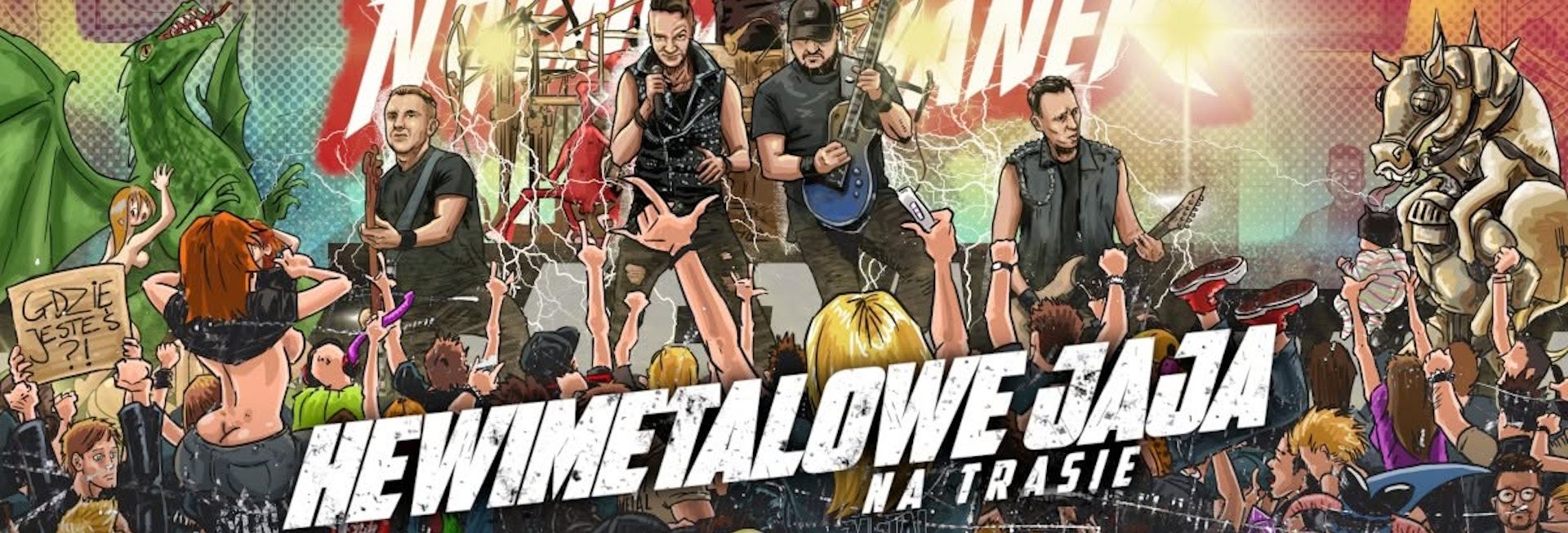 Plakat zapraszający w piątek 13 listopada 2026 r. do Dobrego Miasta na koncert zespołu „Nocny Kochanek – Hewimetalowe Jaja”! Dobre Miasto 2026. 