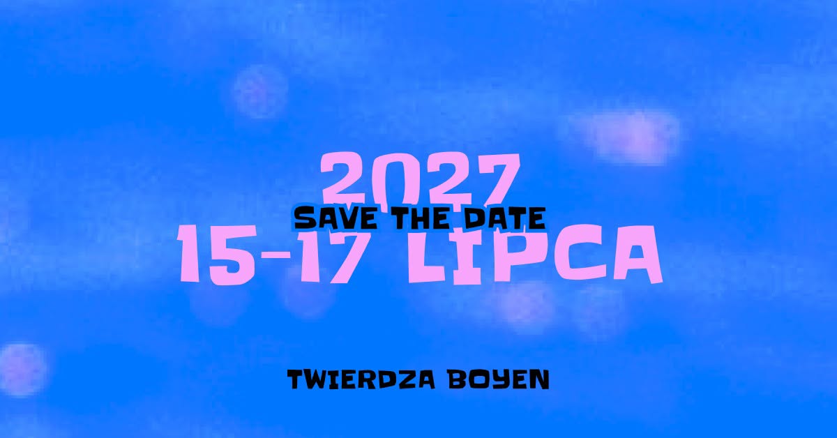 Plakat zapraszający w dniach 15-17 lipca 2027 r. do Giżycka na 27. edycję Festiwalu Mazury Hip Hop Festiwal Giżycko 2027.