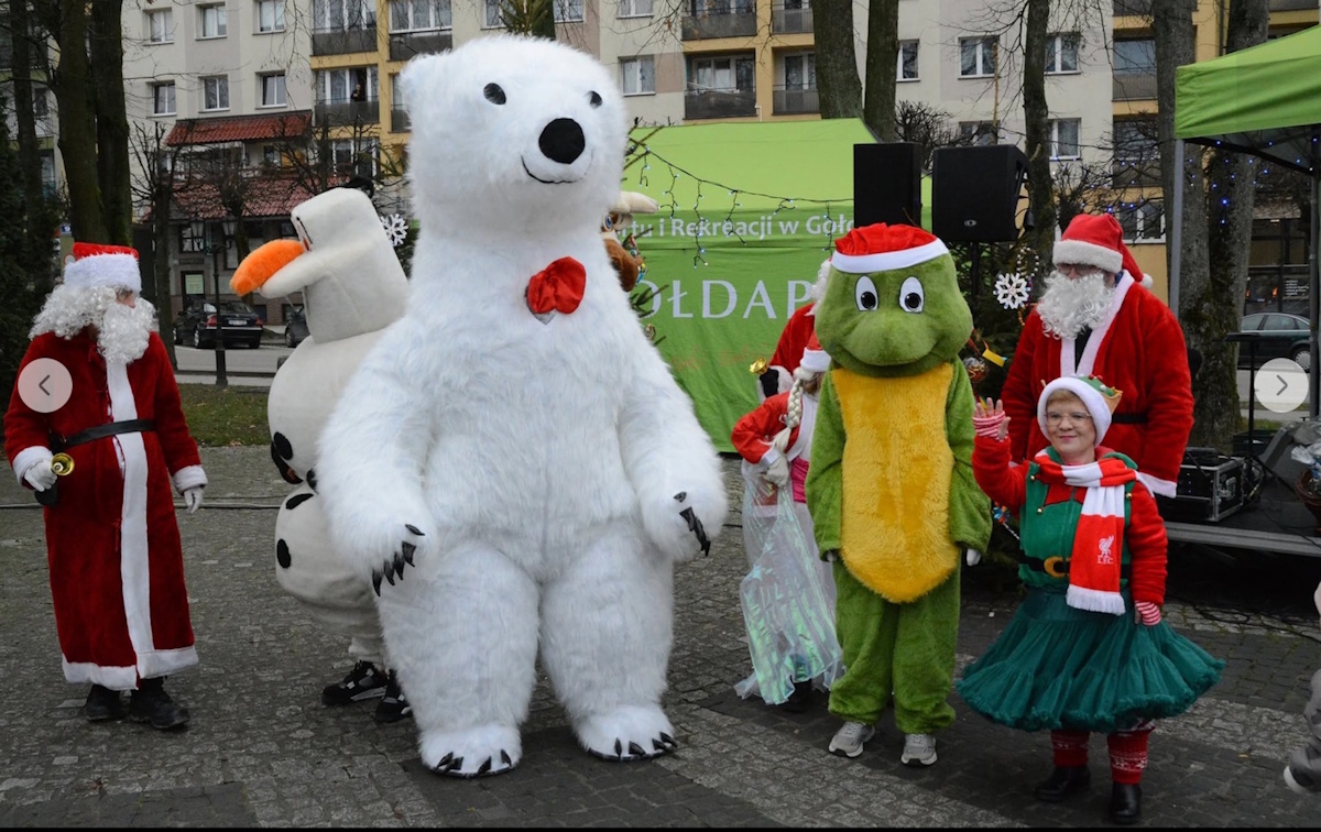 Zdjęcie zapraszające do Gołdapi na Mikołajki w Parku Gołdap.