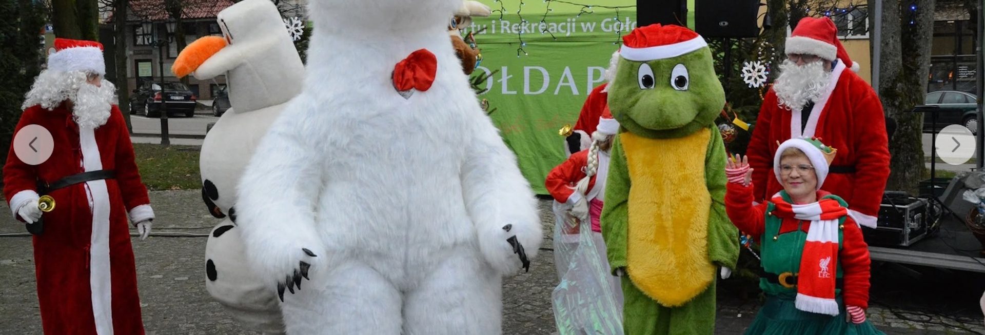 Zdjęcie zapraszające do Gołdapi na Mikołajki w Parku Gołdap.